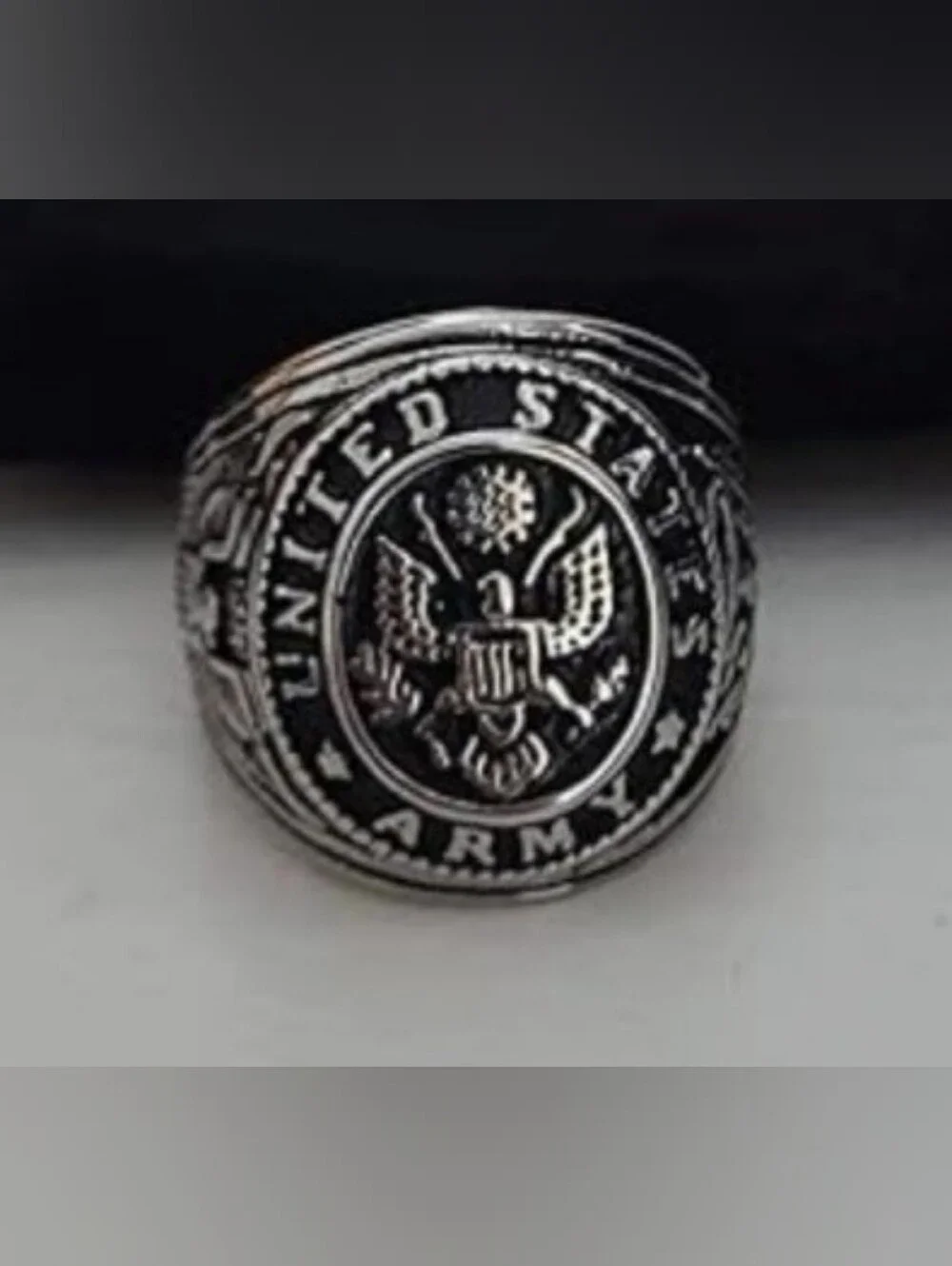Stainless steel Army American Flag Eagle ring Sizes 7 - 13 Available